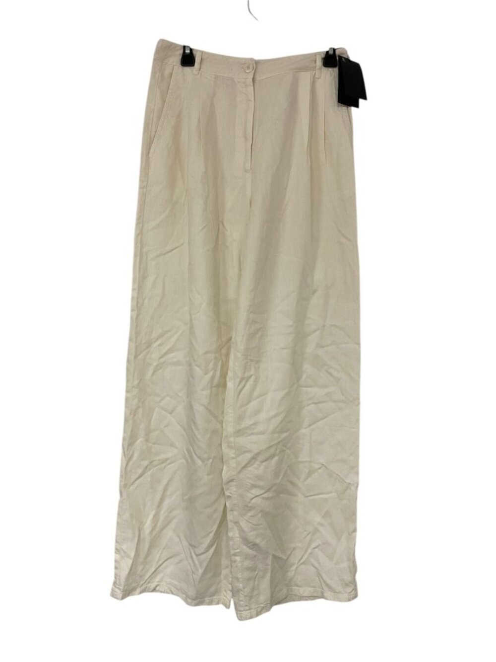 Massimo Dutti Women Pants EU 36 US 4 Cream Pleated Trousers 5011/511 DEFECT